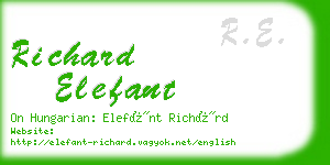 richard elefant business card